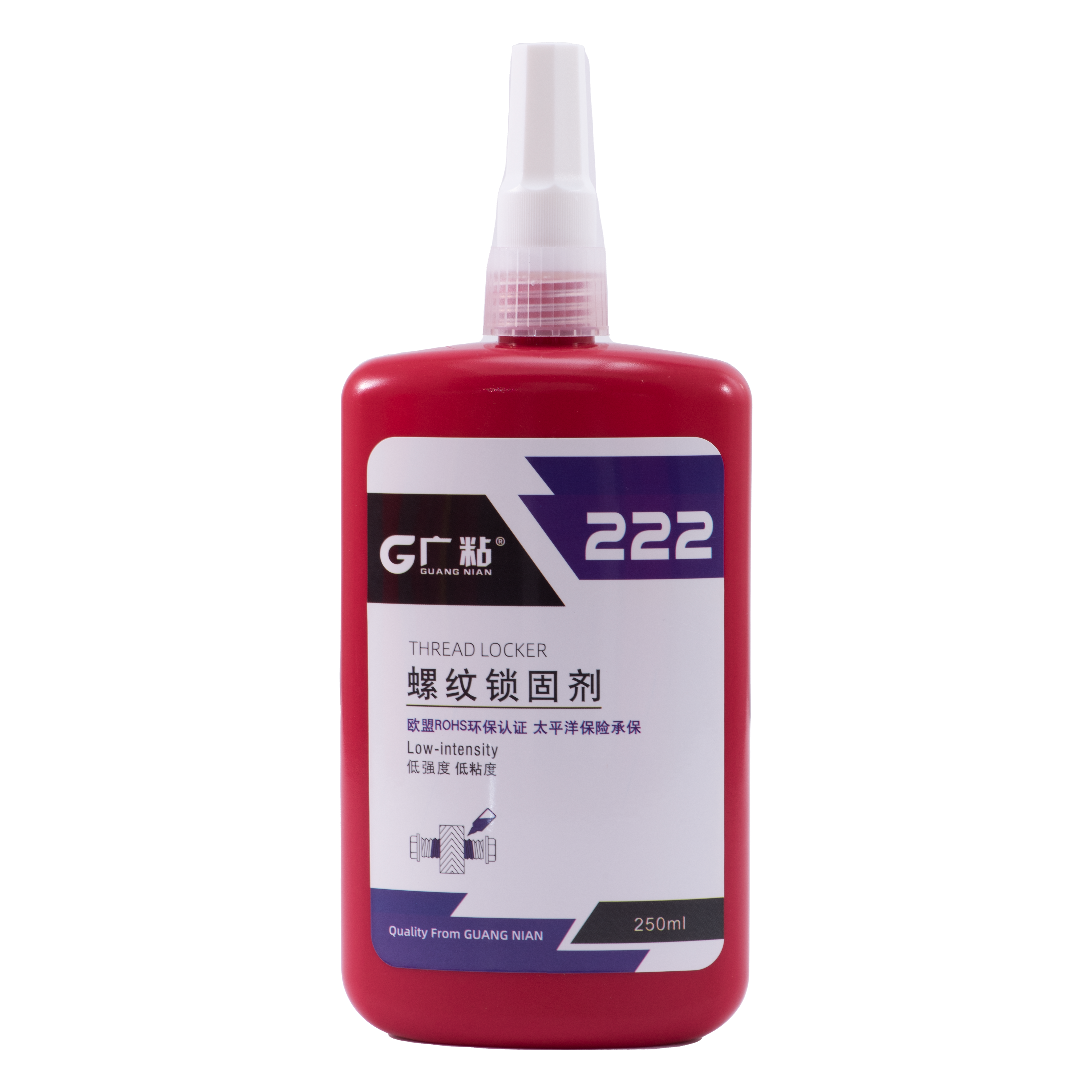 <b>廣粘222膠水厭氧膠低強度螺紋鎖固劑</b>